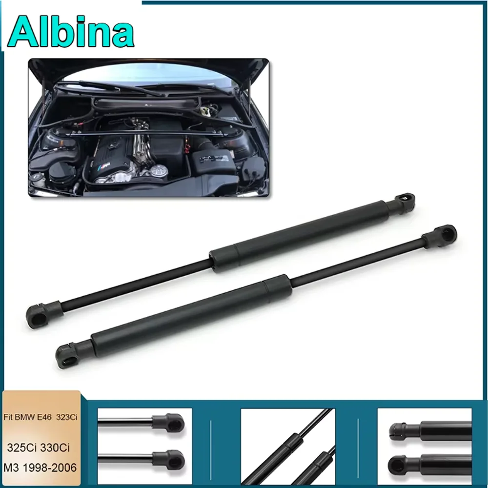 2pcs Car Bonnet Hood Lift Supports Shock Struts For BMW E46 323Ci 323i 325i 328i 330Ci 1998-2006 Auto Accessories 51238202688
