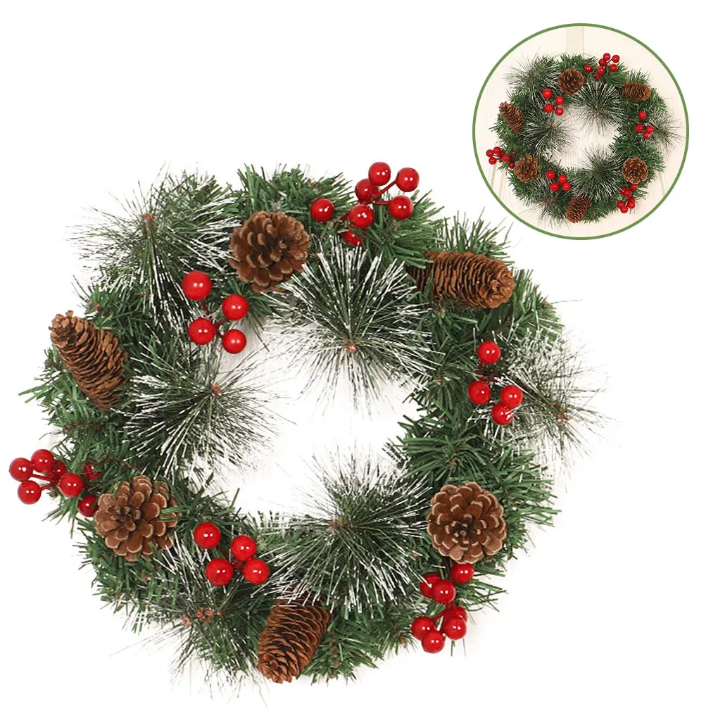 Realistic Appearance Wreath Must-have For Christmas Decoration Necessary For Christmas Decoration