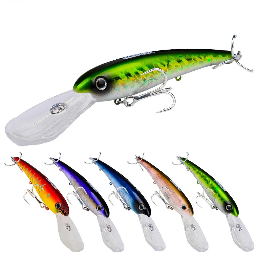 200mm 42g Big Floating Minnow Fishing Lure 3D Artificial Bait Saltwater Long Casting Trolling Wobblers Jerkbait Tackle Bass lure