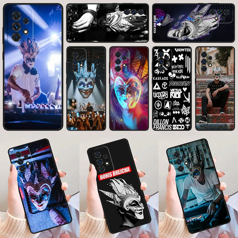 DJ Boris Brejcha mask For Samsung Galaxy A52 A72 A73 A20e A21S A50 A70 A11 A12 A42 A31 A40 A51 A71 A32 A80 A91 Phone Case Cover