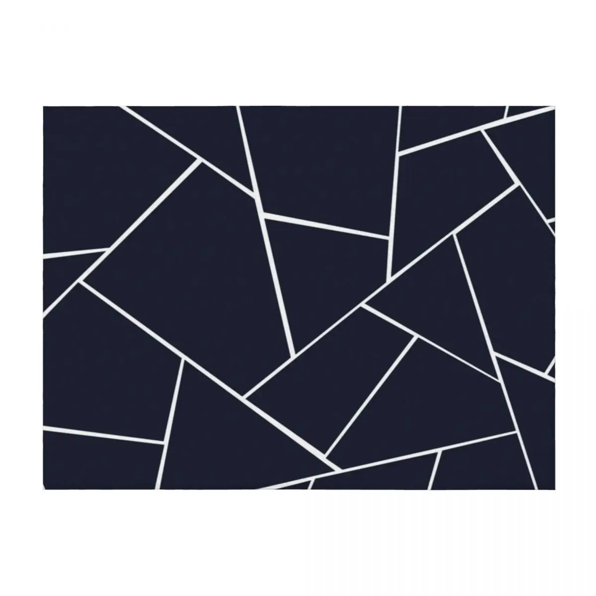 Navy Blue Geometric Glam #1 #geo #decor #art Throw Blanket Giant Sofa Cute Plaid Luxury Blankets
