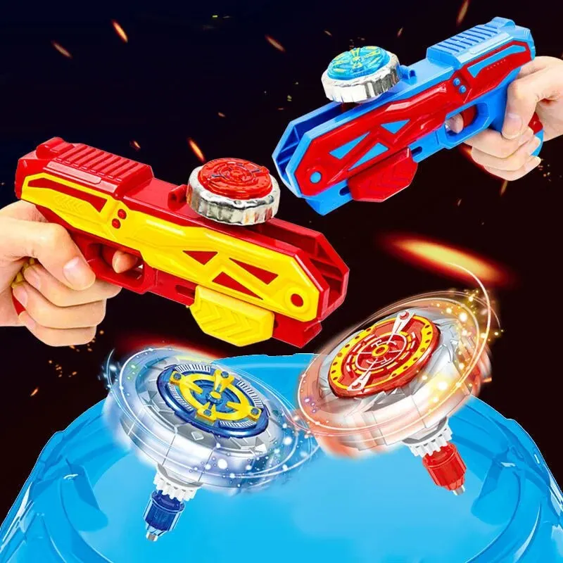 Gyro Children Luminous Rotating Gyro Gun Parents and Children Outdoor Battles Boys Light Toys