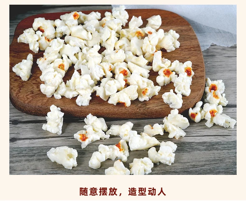 Modelo de comida simulação pipoca frango decoração de cena de casa