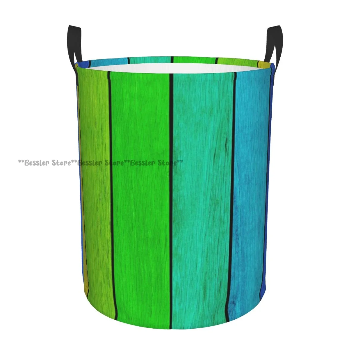 Folding Laundry Basket Rainbow Wood Dirty Clothes Storage Bucket Wardrobe Clothing Organizer Hamper