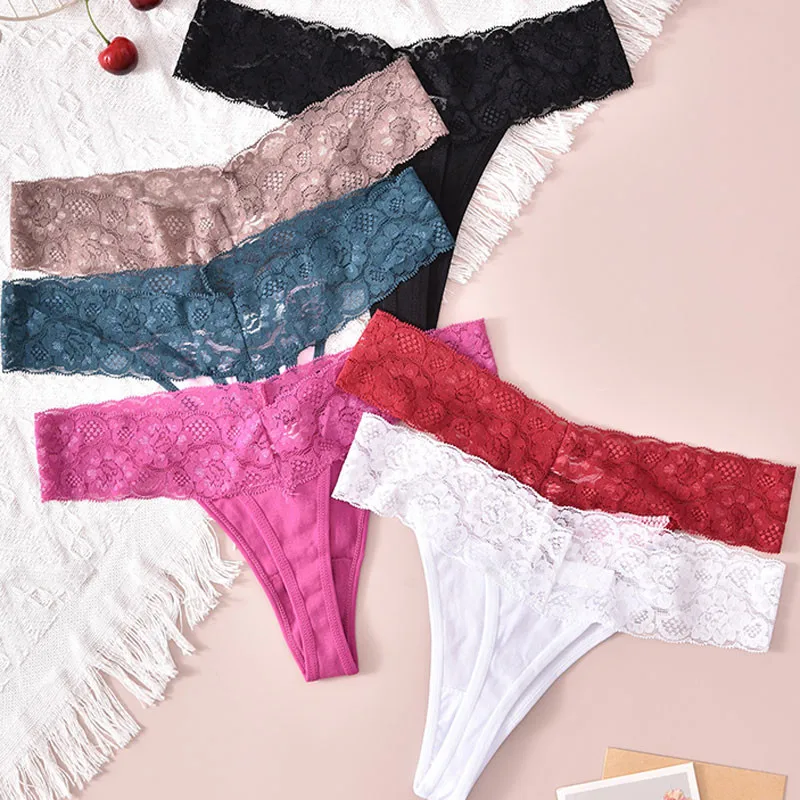 3pcs Women's Cotton Underwear, Thong, Comfortable And Breathable, Beautiful And Sexy, Similar To Decoration, Beautiful Clothes