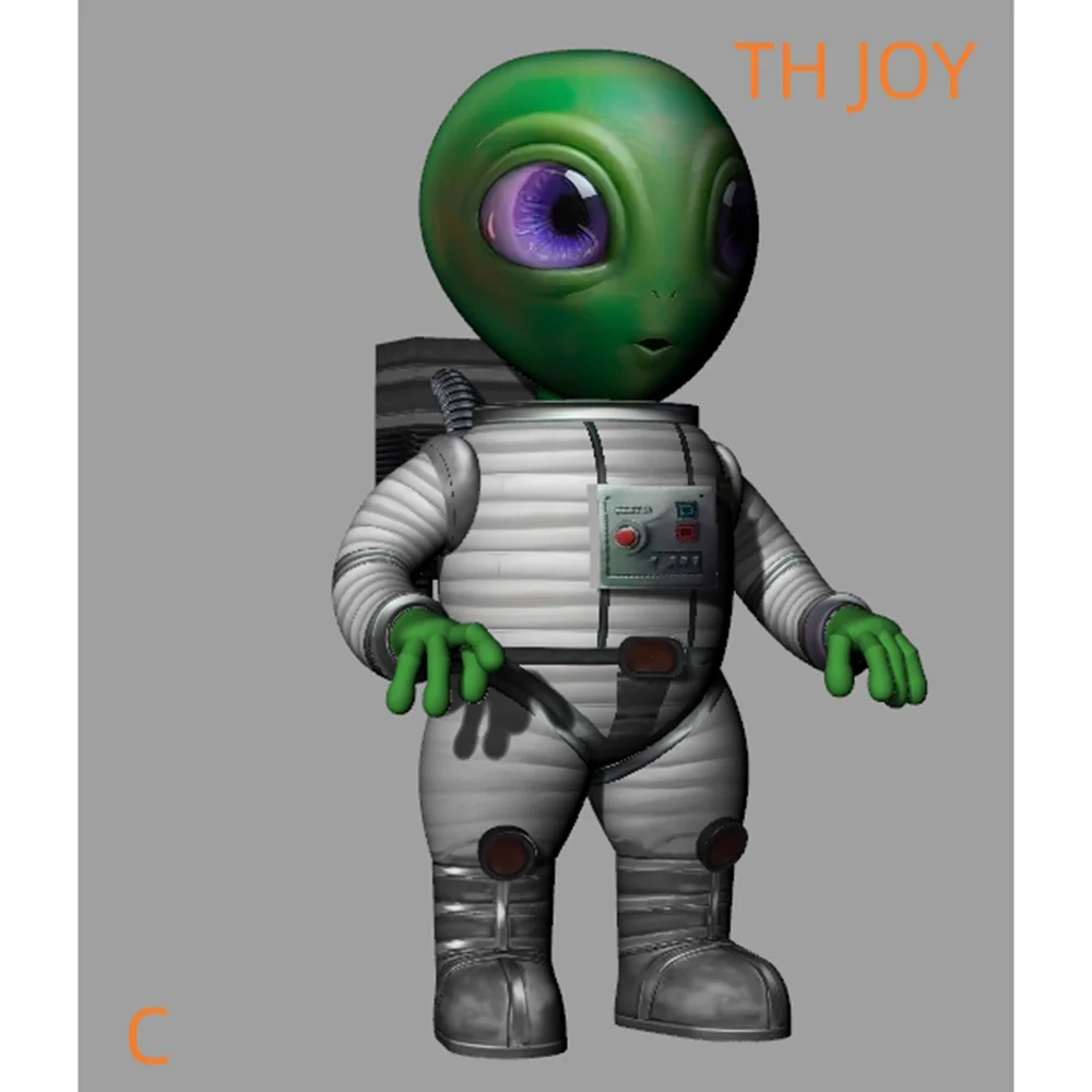 fast air ship to door,customized Inflatable Alien model lighting inflatable UFO cartoon for advertising