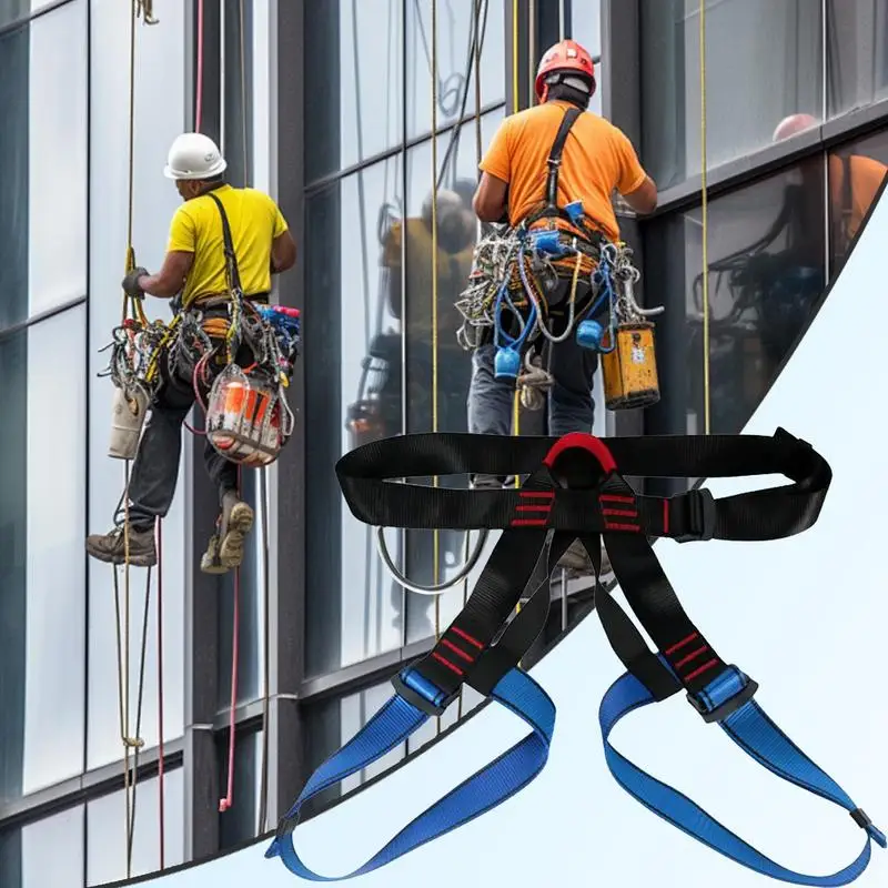 Ремни безопасности для скалолазания, ремни безопасности для половины тела, утолщенные полиэстеровые лямки для скалолазания на дереве, для мужчин и женщин, удобное уличное снаряжение