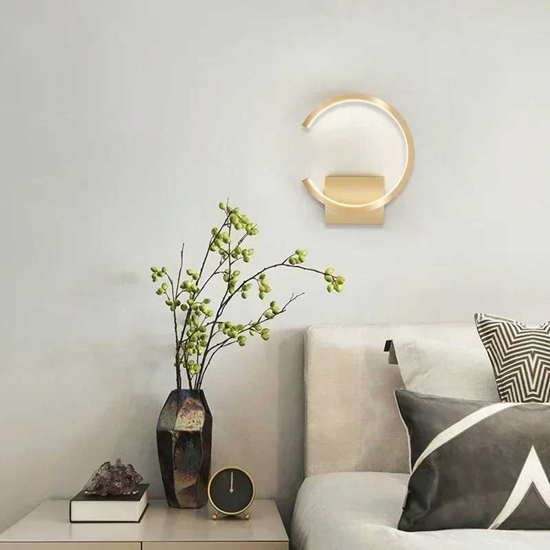 Modern LED Wall Lamp Nordic Black White Golden 1 Modern LED Wall Lamp Nordic Black White Golden 1