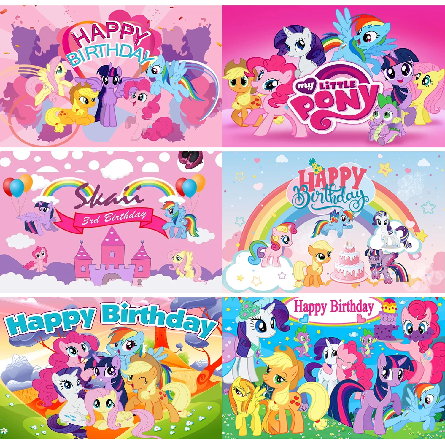 Polly Pony Theme Photo Background, Little Pony Birthday Party Supplies, Girl Birthday Party Favors, Photography Studio Backdrop