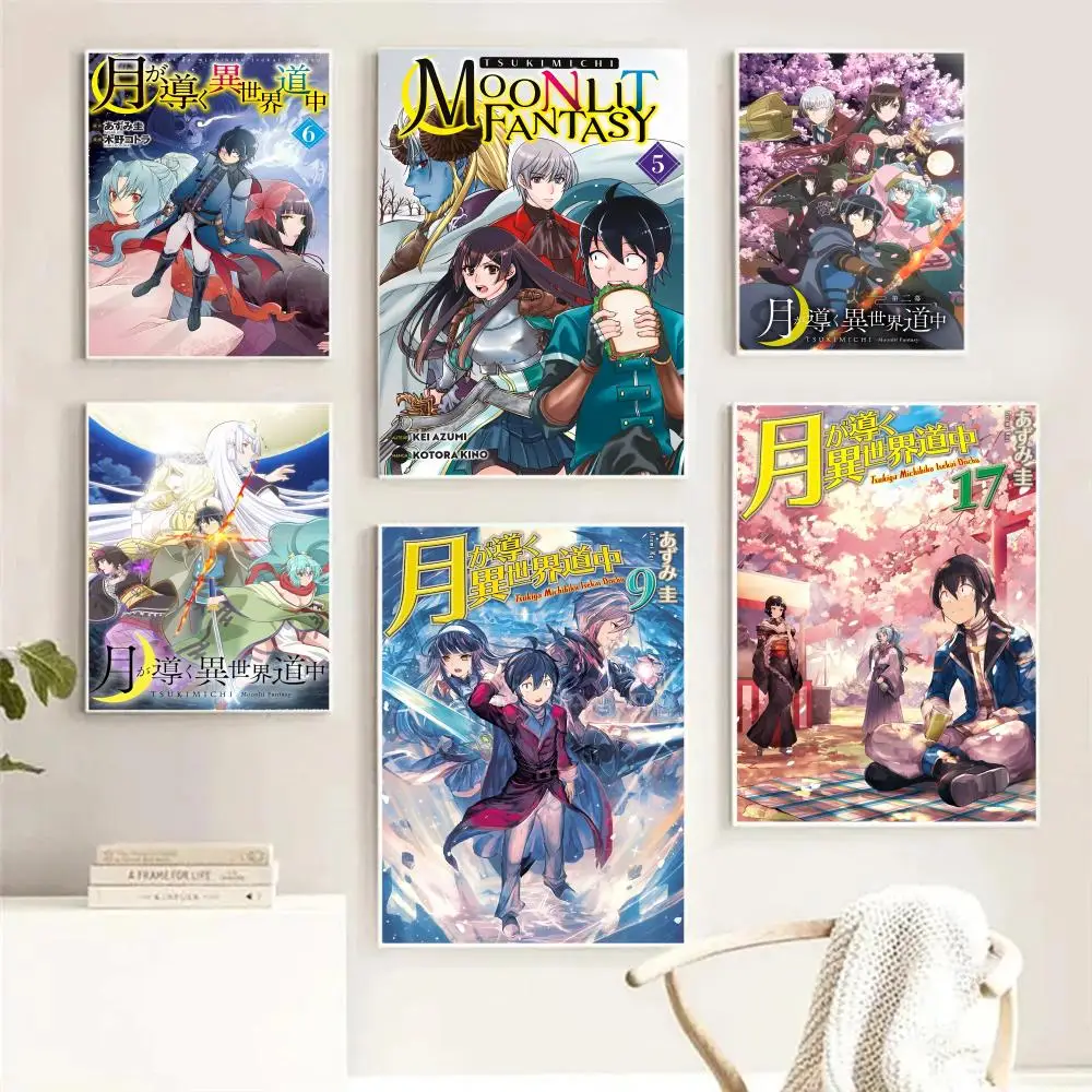 Tsukimichi Moonlit الخيال اللوحة الخط HD حائط لوح رسم ديكور فني للمنزل مكتب غرفة المعيشة غرفة نوم هدية