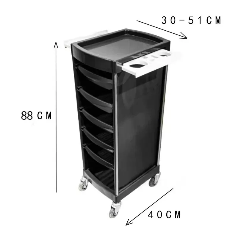 Hair Tool Barber Trolley Cart Furniture for Beauty Salon Auxiliary Cart Spa Organizer with Wheels Makeup Trolley Beautician