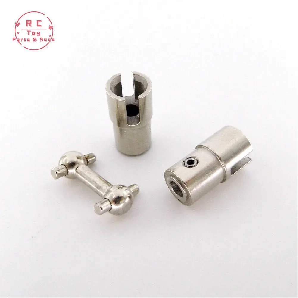 1 Set Stainless Steel Joint Coupling Cardan 4 To 4mm For RC Boat Flytec Feilun For FT011 Connect Motor Shaft Connect Flex Shaft