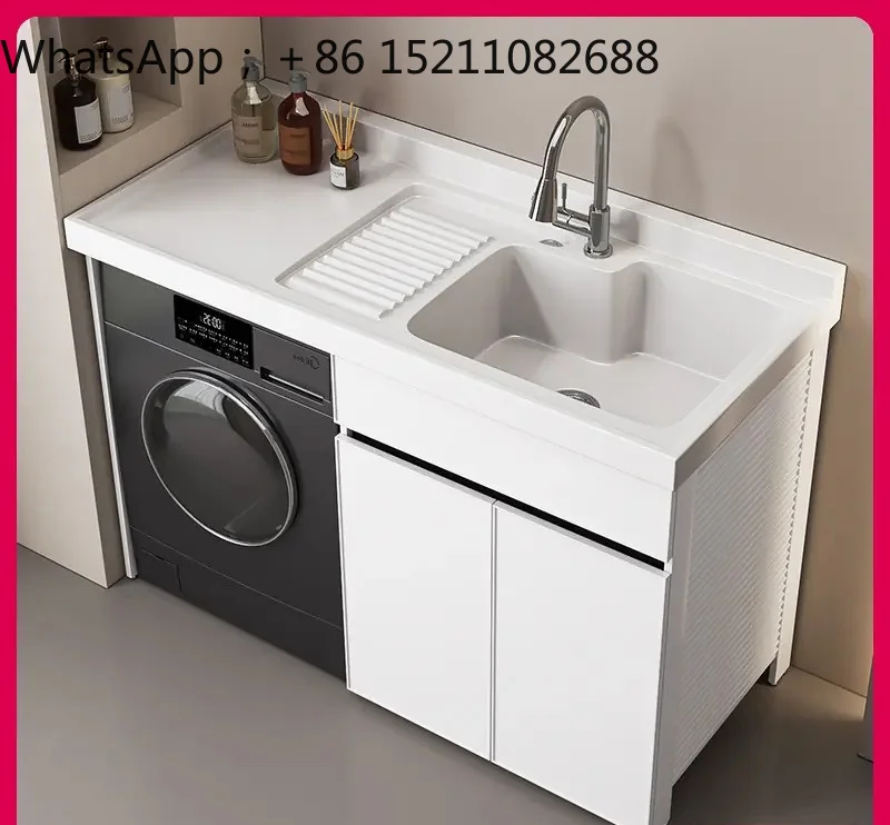 SCY aluminum balcony washing machine integrated cabinet combination sink sink basin drum laundry cabinet significant other