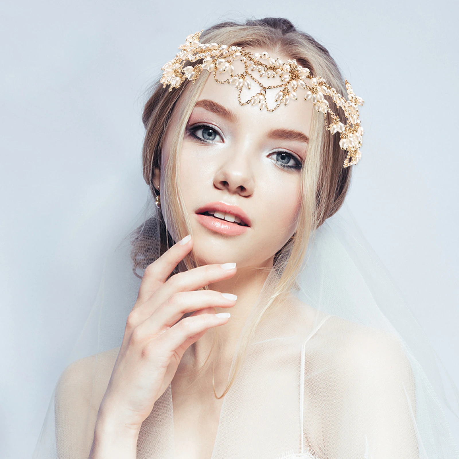

Pearl Tassel Chain Bridal Fashion Jewelry Women Hair Accessories Vintage Headpiece Wedding Vintage Hair Accessories Festival