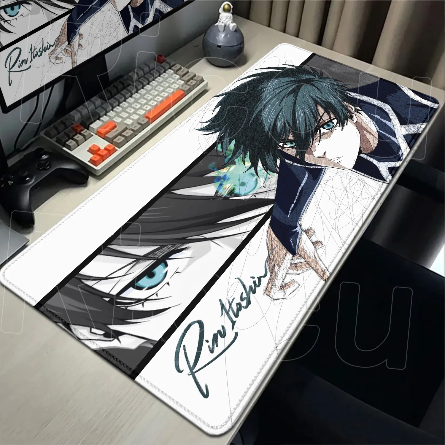 

Anime Blue Lock Large Mouse Pad Non-Slip Gaming XXL Office Gamer Keyboard Extend Desk Mat Rin Itoshi Laptop Rubber Soft Mousepad