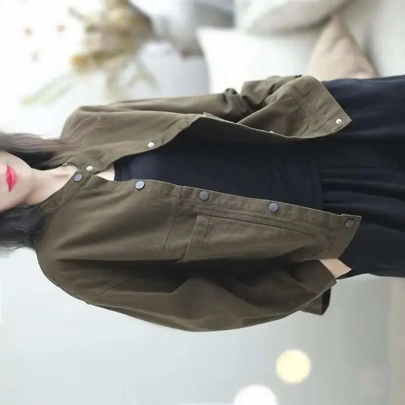 

Новая ранняя женская куртка, новинка в пальто и куртках, женская осенняя свободная хлопковая куртка в стиле ретро с изображением Джокера, модная повседневная нишевая куртка, топ женская