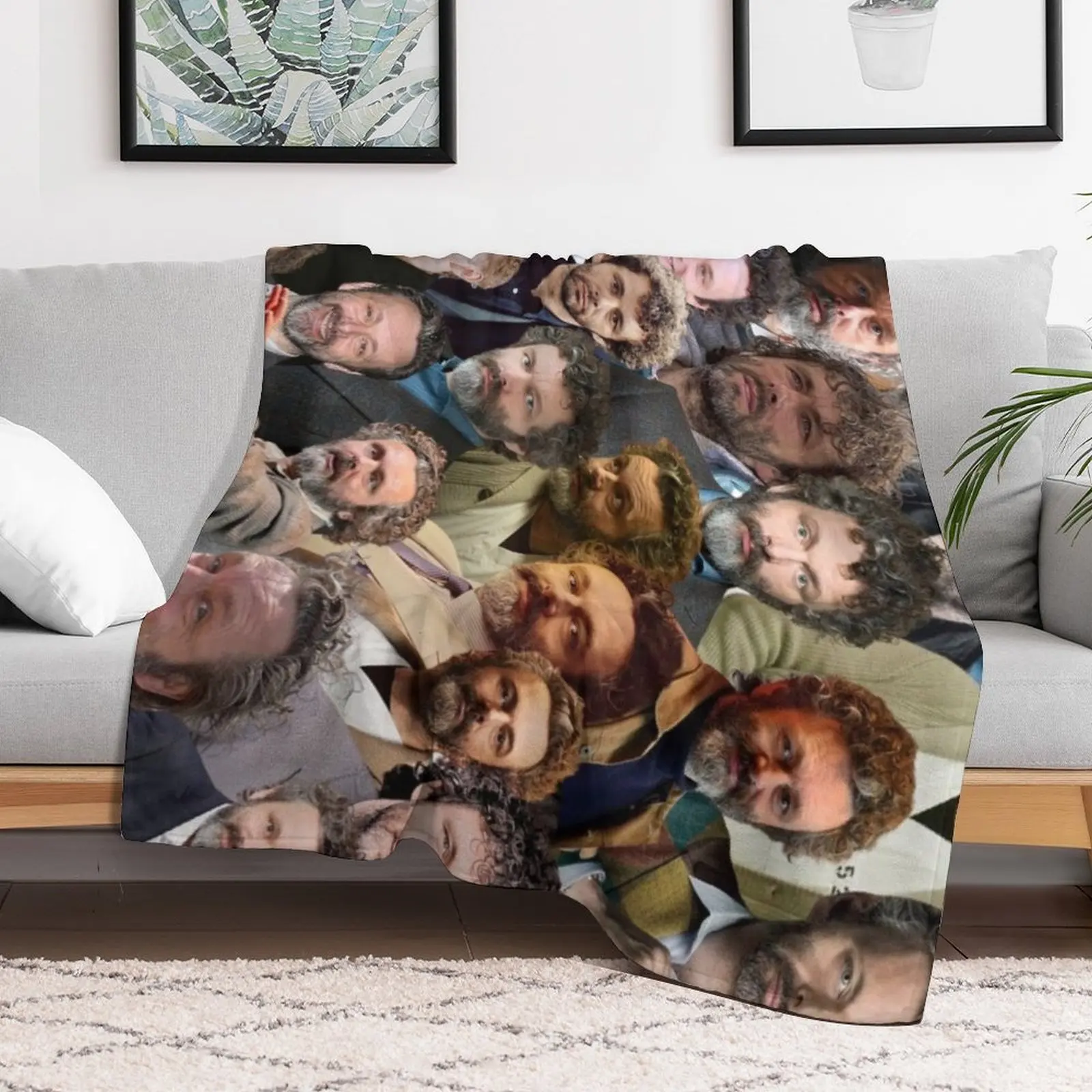 michael sheen photo collage Throw Blanket Flannel Fabric for winter Thermals For Travel Blankets