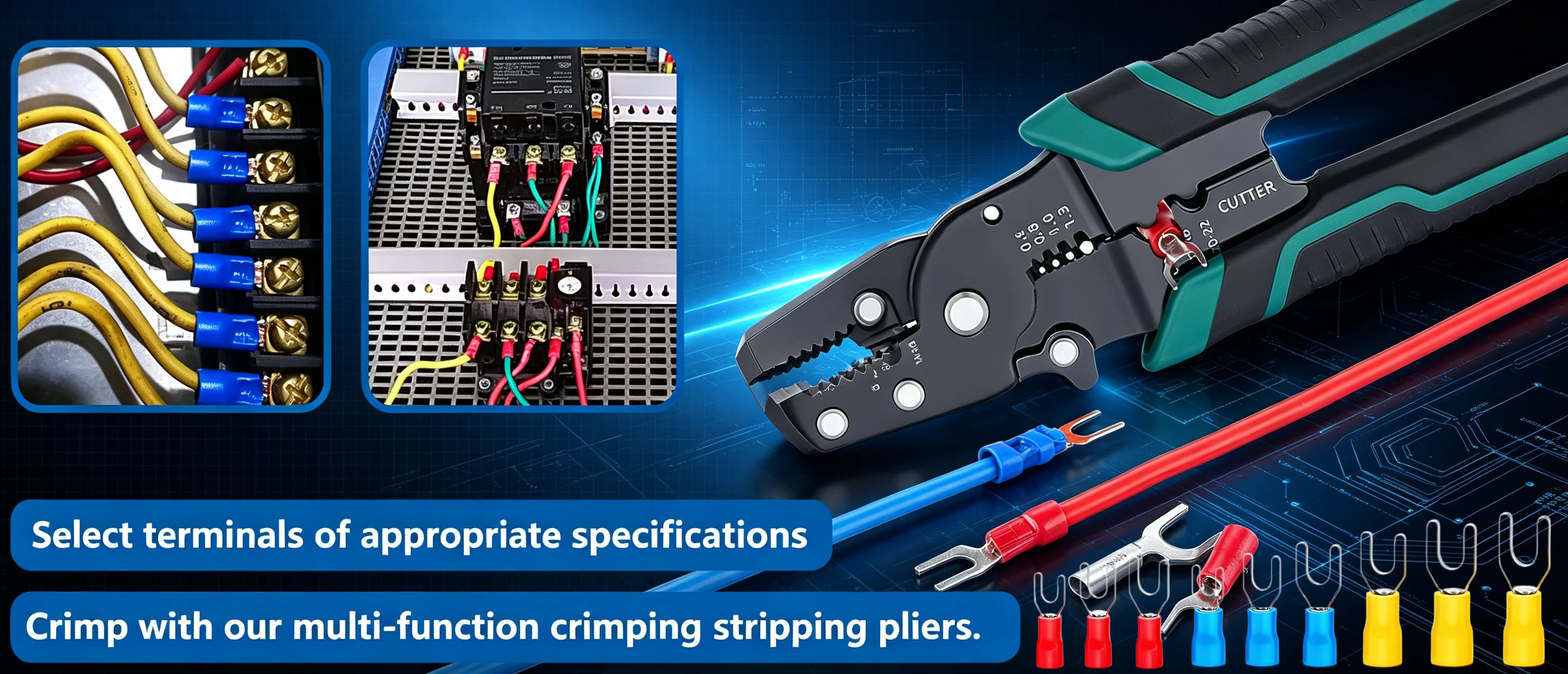 Gabel- und Flachsteckverbinder U-Typ Elektrisch Isolierte Crimpklemmen für M4 M5 M6 22-10 AWG Kit Automobil Marine Industrie – Detail 4