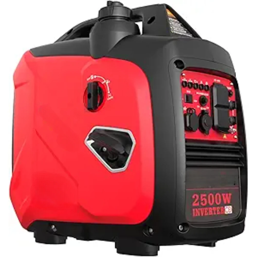 2500-Watt Gas Powered Portable Inverter Generator, Super Quiet for Camping, Tailgating, Home Emergency Use, Generator