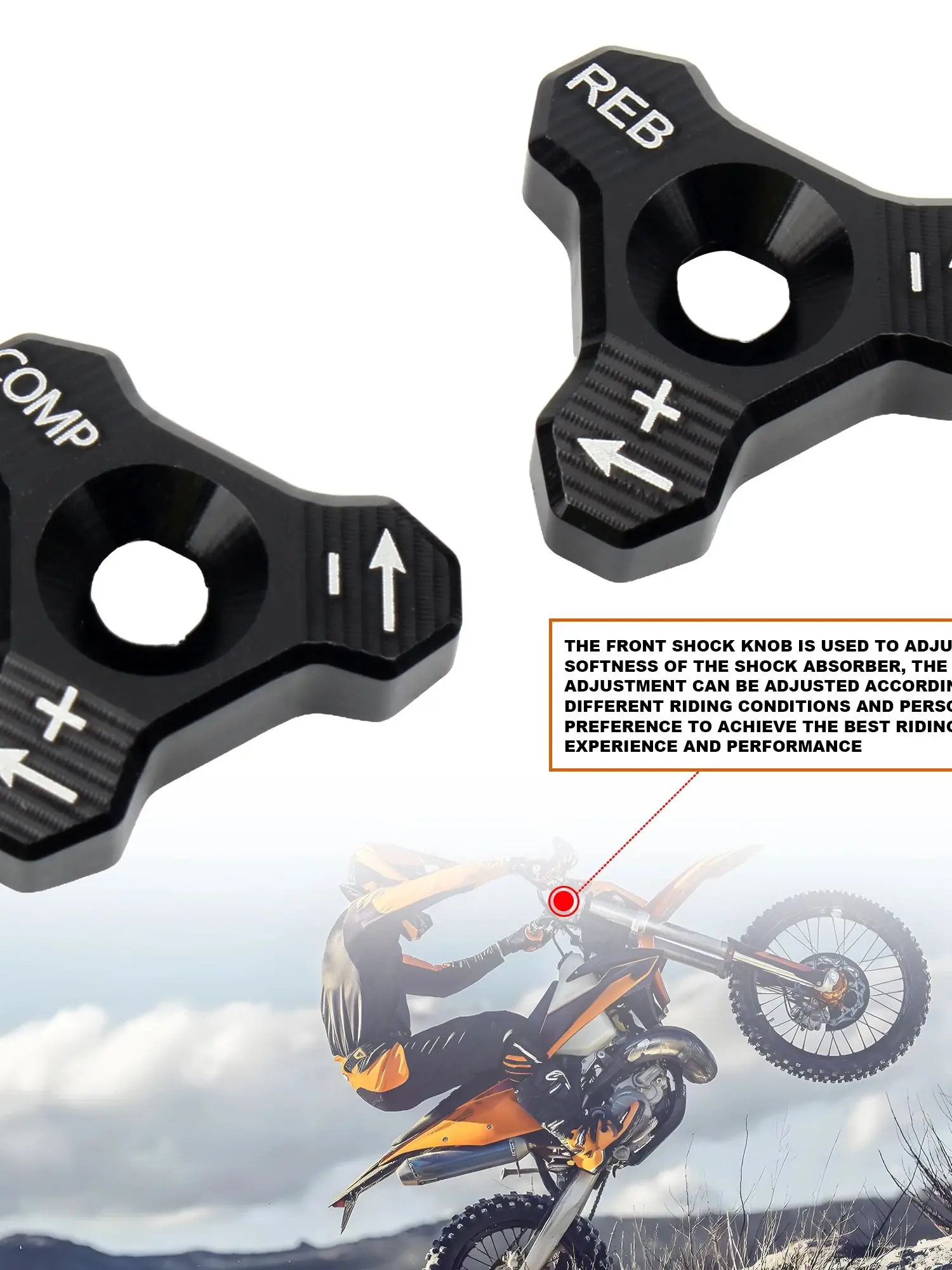 Motorrad CNC Aluminium Gabel Stoßdämpfer Einsteller Knopf Motocross Zubehör Für KTM EXC XC SX SXF XCF 125-530 690 Duke