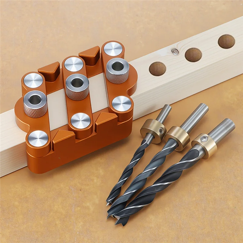 Hot Sale-Self-Centering Dowelling Jig Set Wood Furniture Mortise And Tenon Joint Punching Locator Pocket Doweling Jig
