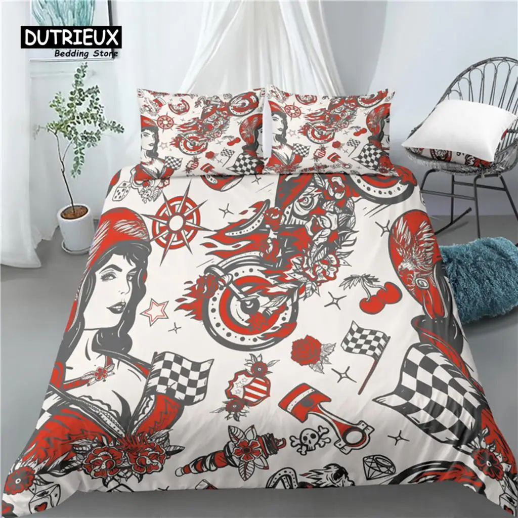 

Home Living Luxury 3D Street Racers Print 2/3Pcs Comfortable Duvet Cover PillowCase Bedding Set Queen and King AU/EU/US Size