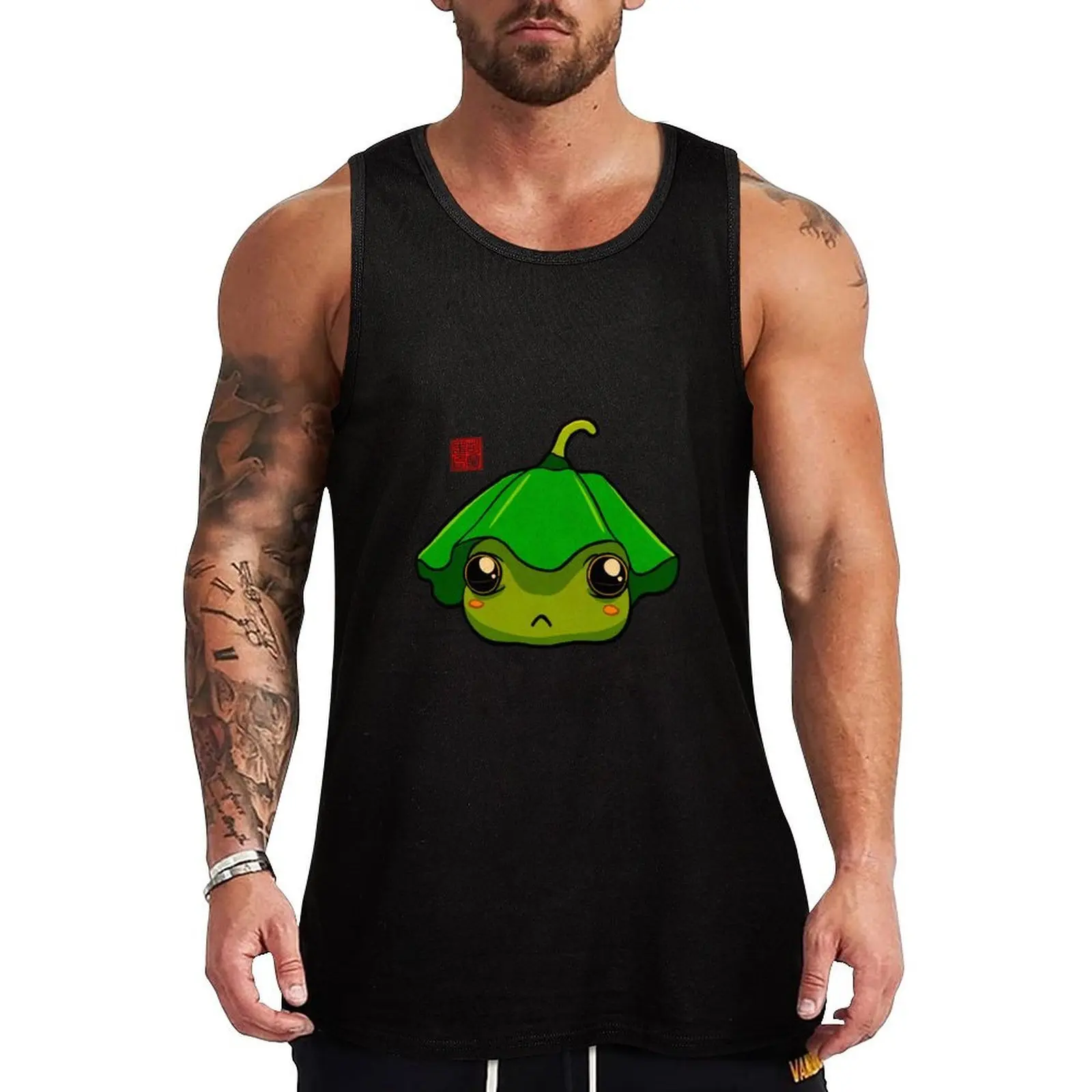 Майка Pouty Cute Frog, классическая базовая майка стандартного кроя, повседневная, без рукавов