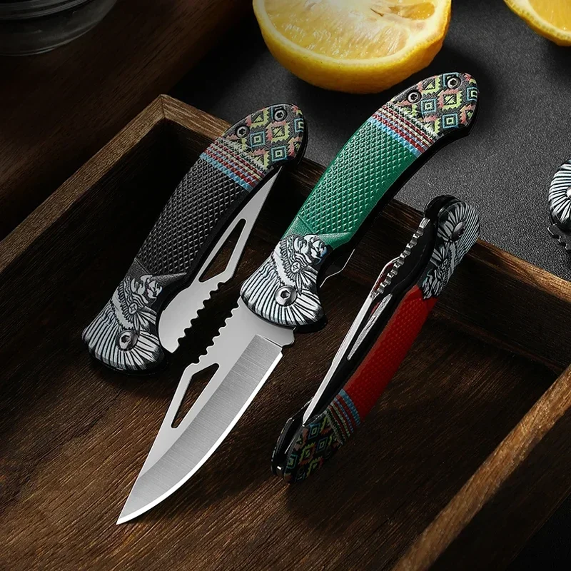 

2023 Nwe Tribe Stainless steel outdoor knife, camping self-defense high hardness multifunctional folding knife