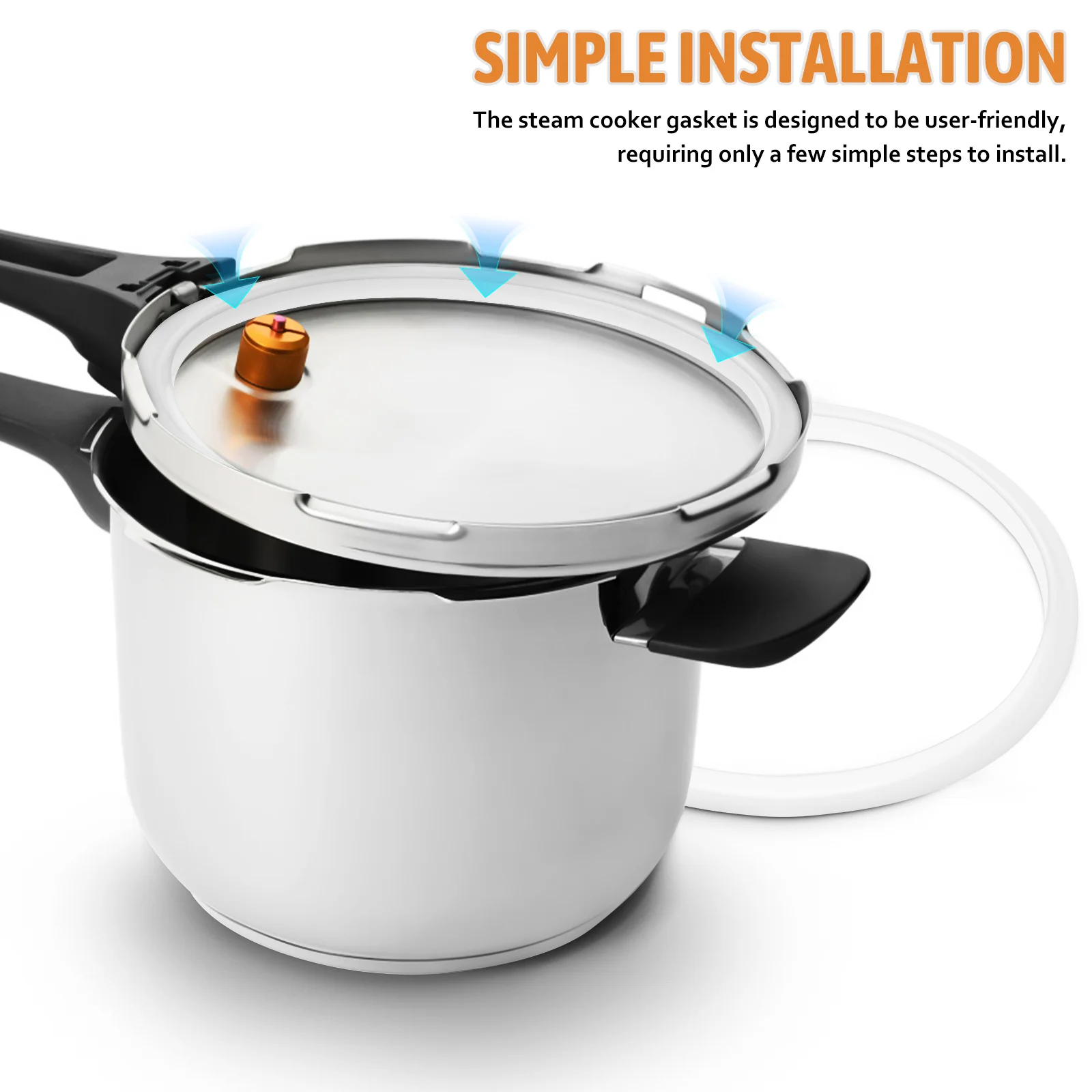 

2 Pcs Silicone Sealing Ring for Pressure Cooker Gasket Replacement High Temp Resistant Long Lasting Pot Sealing Rings Pressure