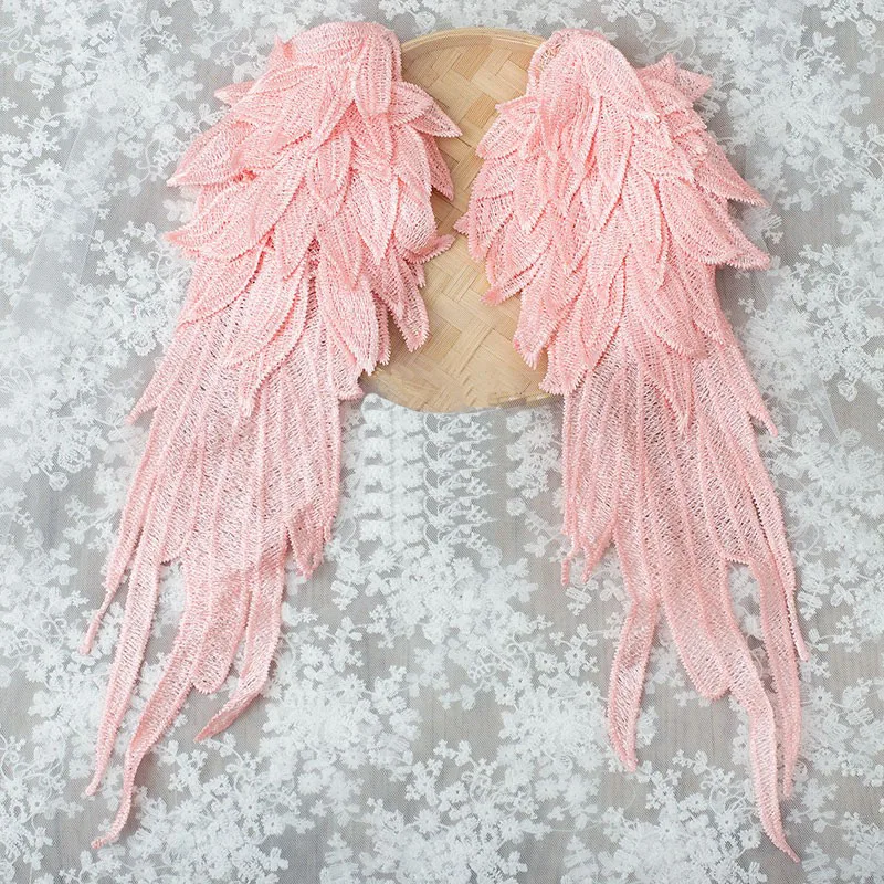1 Pair Wings Patch Fabric Angel Wings Applique DIY Apparel Sewing Patches Badges Wedding Party Clothes Decor Crafts