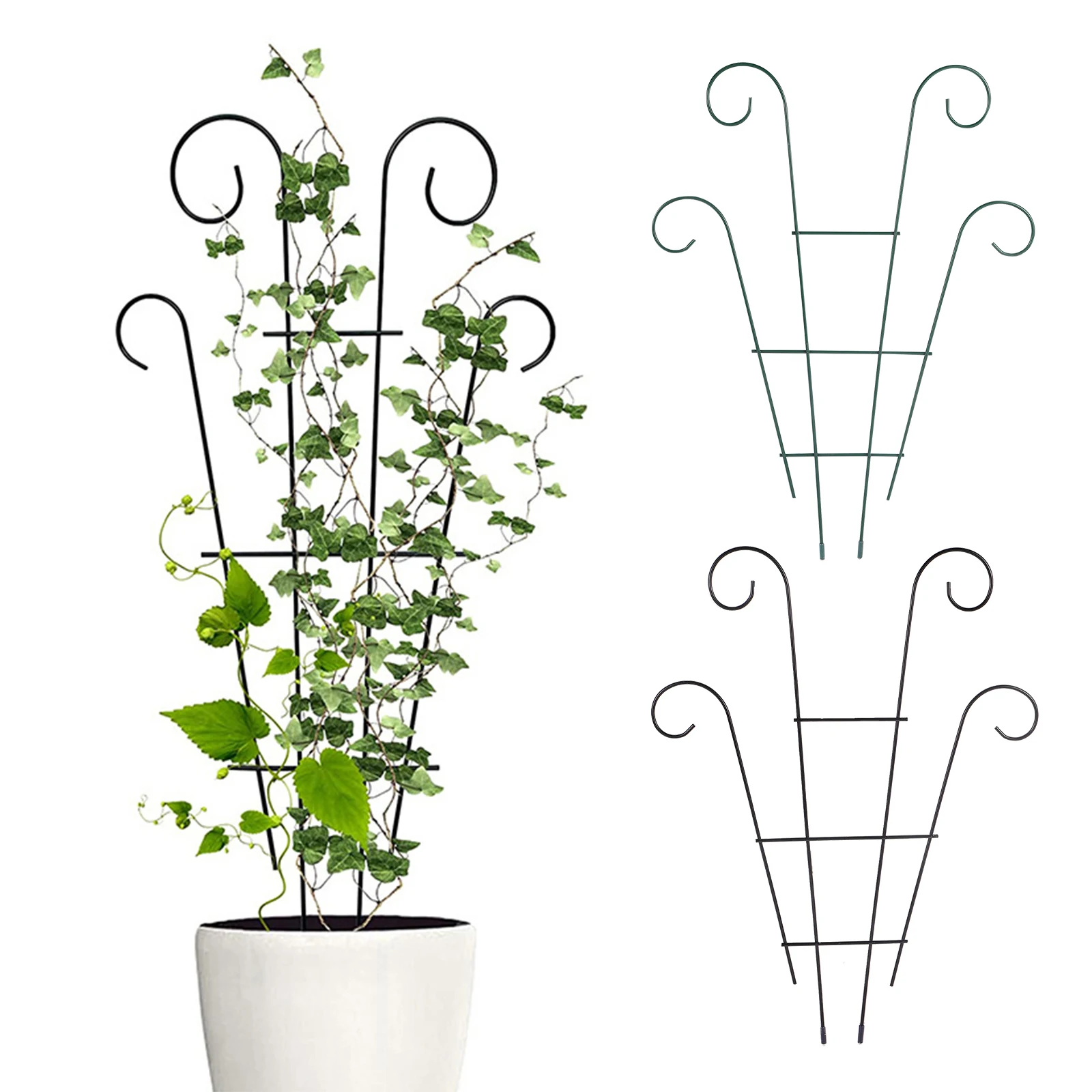 Garden Plant Support Stake Stand Vine Climbing Rack Flower Trellis Frame Potted Bonsai Fixing Rod Rose Tomato Growth Accessories