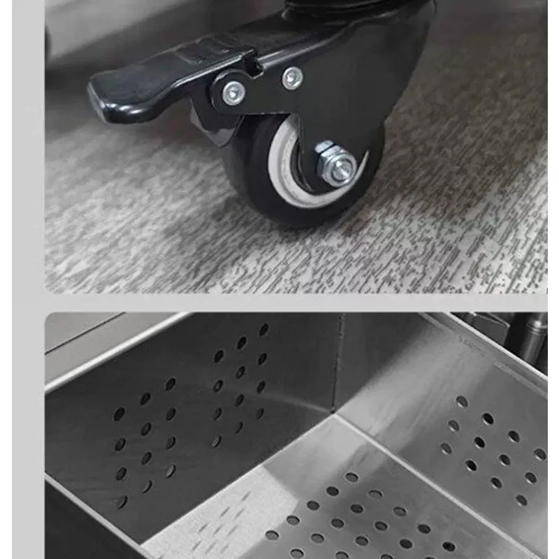 Commercial Mobile Stainless Steel Cooking Oil Filter Machine Electric Deep Fryer Oil Purifier Oil Filtration Cart - view 3