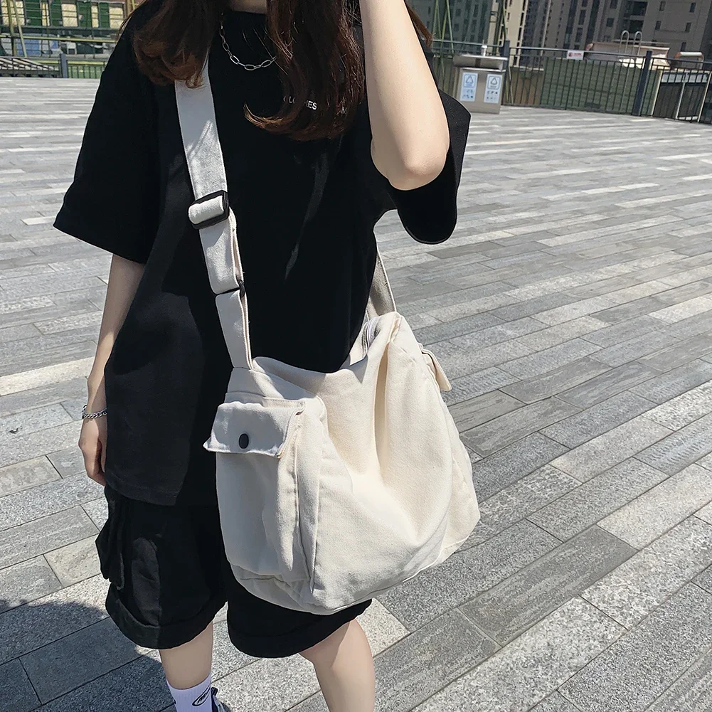 

Fashion Canvas Shoulder Crossbody Bags Fashion Women Men Large Capacity Handbags for Ladies Outdoor Shopping Travel