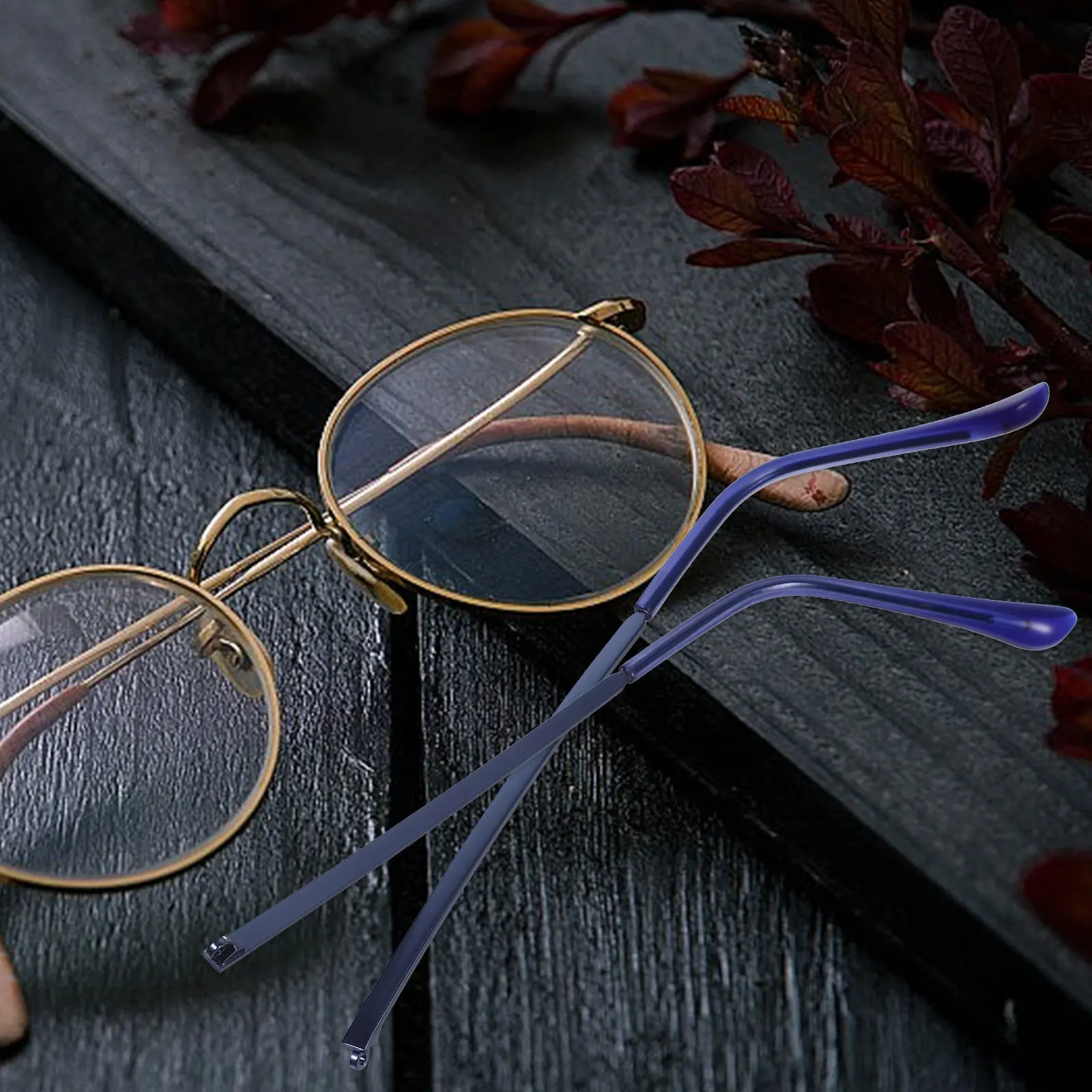 1Pair Universal Eyeglasses Arms Replacement Temple Metal Resin Construction Easy Install Collision Resistant Stylish