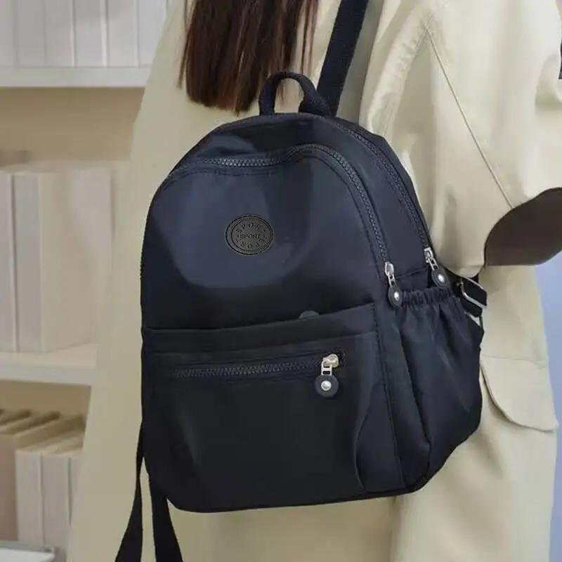 New Korean Style Small Ladies Multi-Color Backpack with round Logo Design Fashionable Women's Shoulder Bag in Various Colors