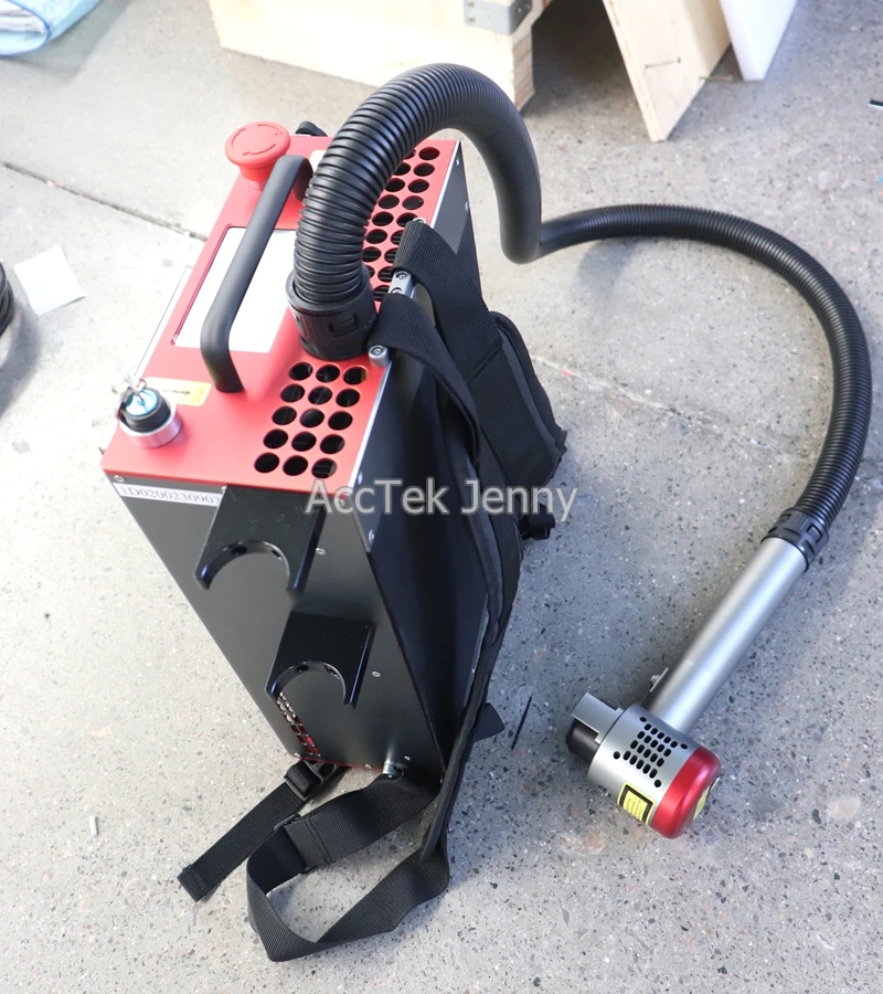 特殊モデル 200w 300w パルスレーザー 木材 金属 塗装洗浄 ミニバックパック ファイバーレーザー洗浄機 リチウム電池搭載