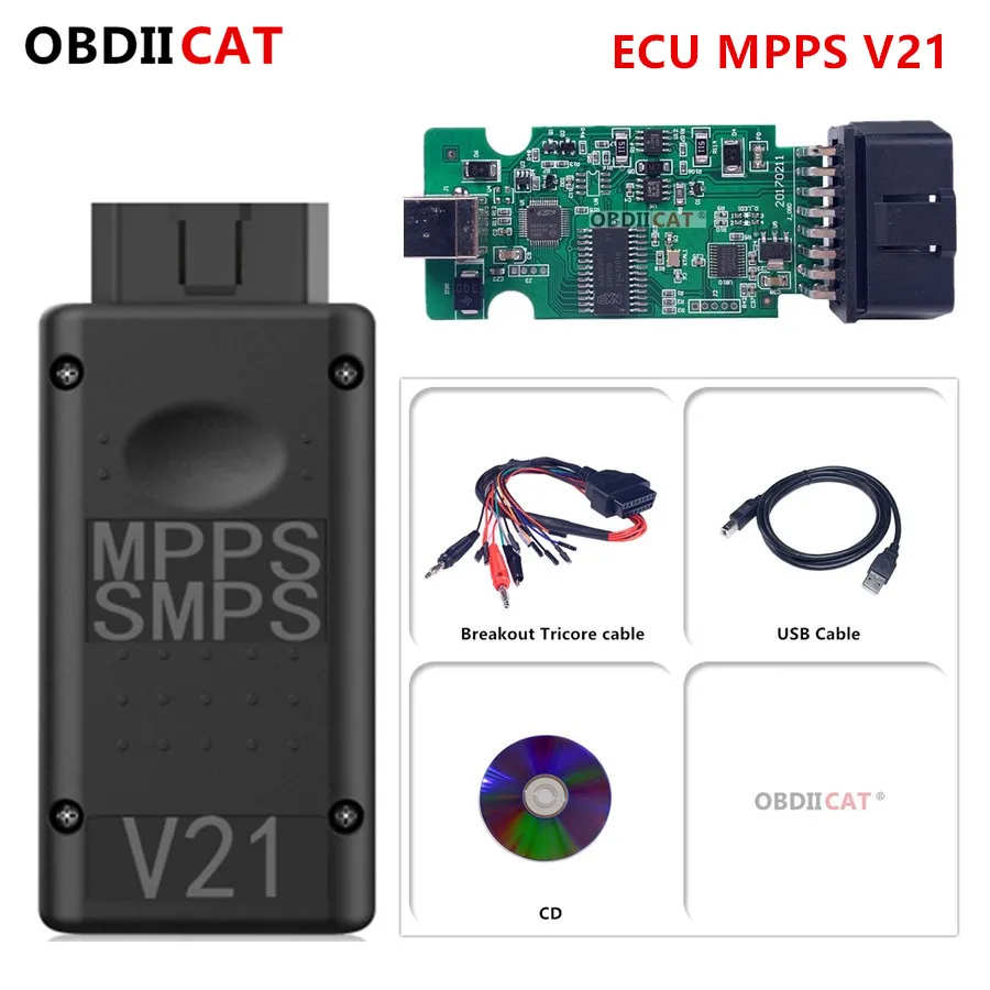 

MPPS V21 Newest Version MPPS V18 ECU Chip Tuning Interface MAIN Multiboot Breakout Tricore Cable For EDC15 EDC16 EDC17 Car Tools