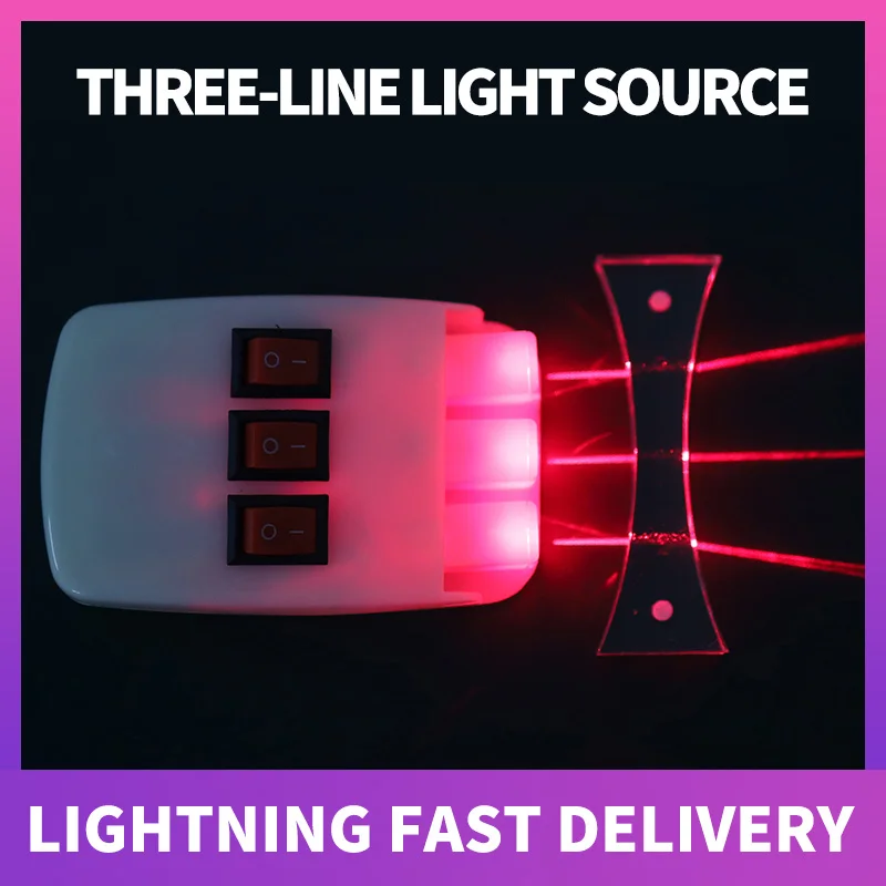 Three-line Light Source Physical Optics Test Equipment Parallel  Three-way Semiconductor Concave-convex Lens