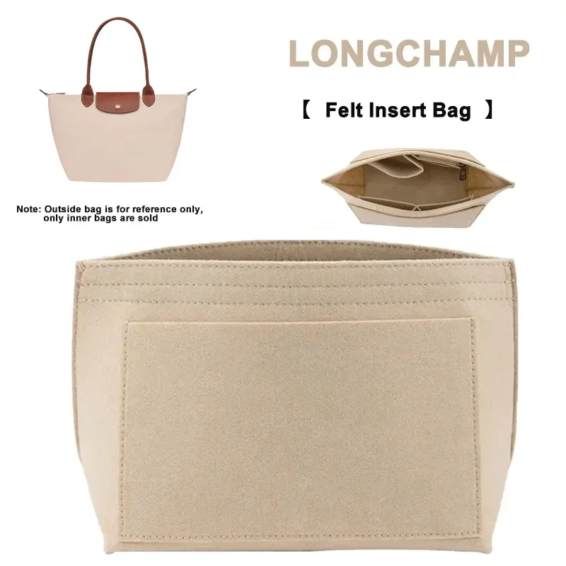 NEW Felt Purse Organizer Insert for Longchamp Le Pliage Mini Small Middle Large Handbag Insert Storage Bag