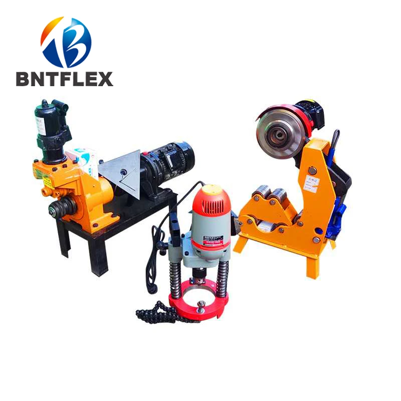 50-219mm Fire Pipe Three-sets Groove Rolling Groove Machine Electric Hydraulic Pipe Cutter Hole Drilling Machine