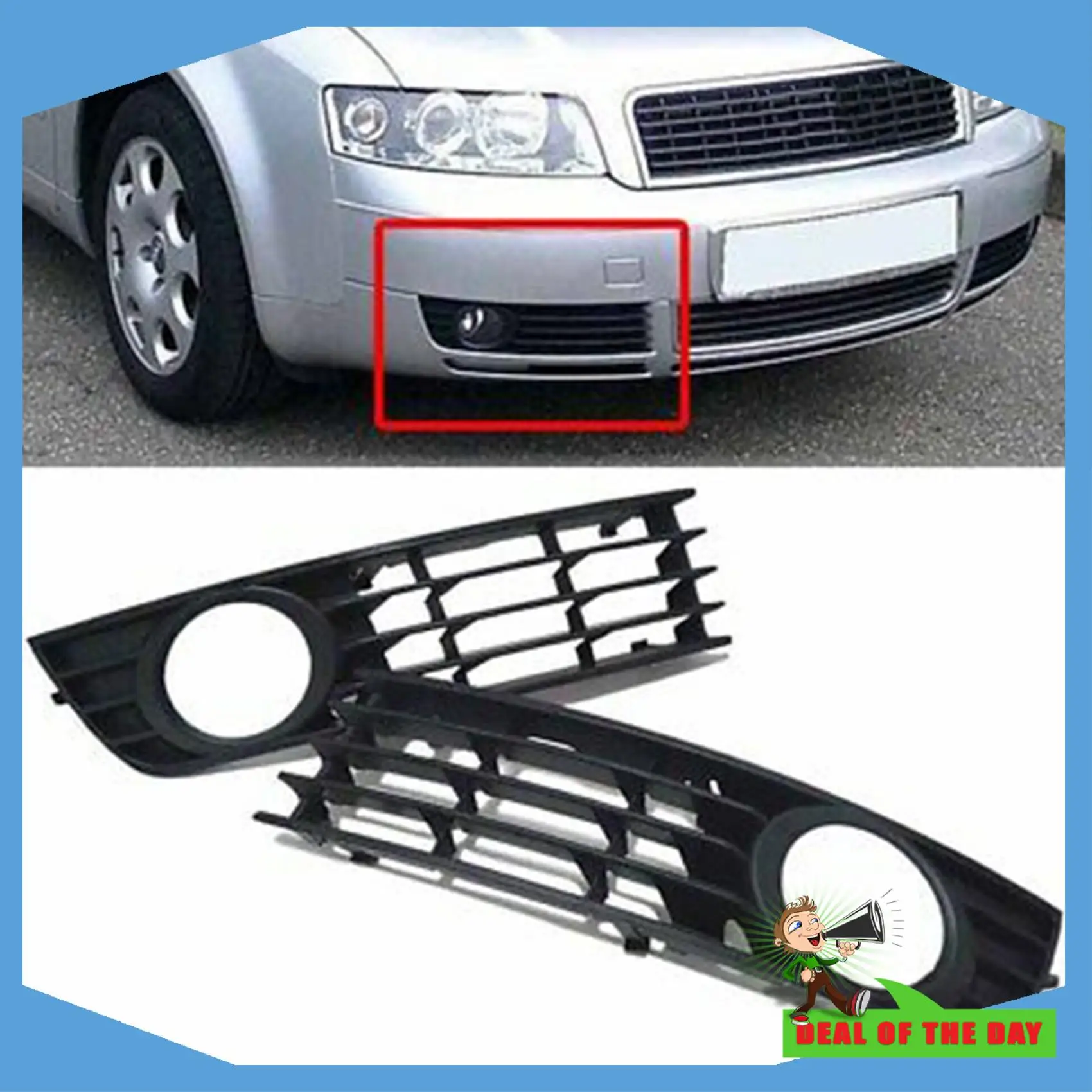 

Новое поступление, 2 шт., решетка передней противотуманной фары, левая и правая решетка автомобильной фары для A4 B6 Sedan Avant Quattro 2001-2005