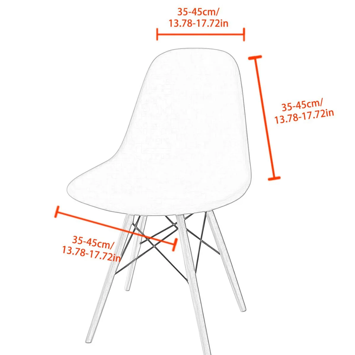 1 Pc Jacquard Shell Chair Cover Stretch Washable Short Back Chair Covers Dining Room Seat Covers for Hotel Living Room