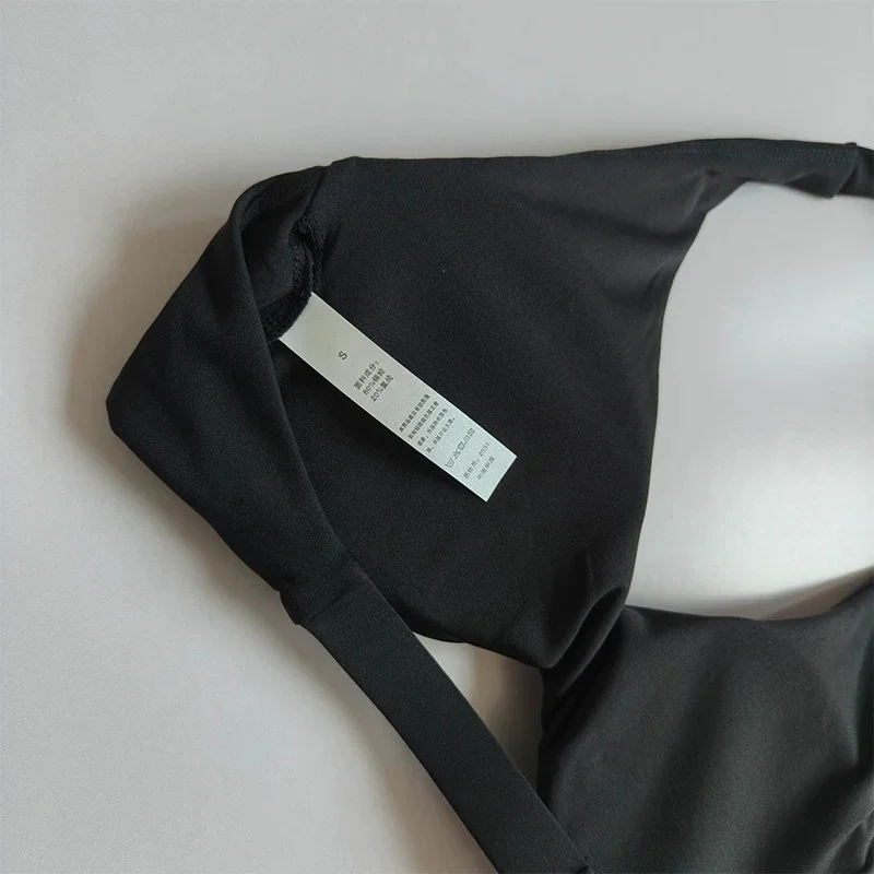 Damen-Sport-BH mit V-Ausschnitt und Halterneck, ultra-elastisch, mit Polsterung, offenem Rücken, Fitness-Tanktop für Yoga, Workout und Activewear – Detail 30
