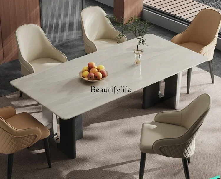 

Современный простой стол для небольшой квартиры из натурального мрамора, премиум-класса, большой, белый, прямоугольный, из белого нефрита.