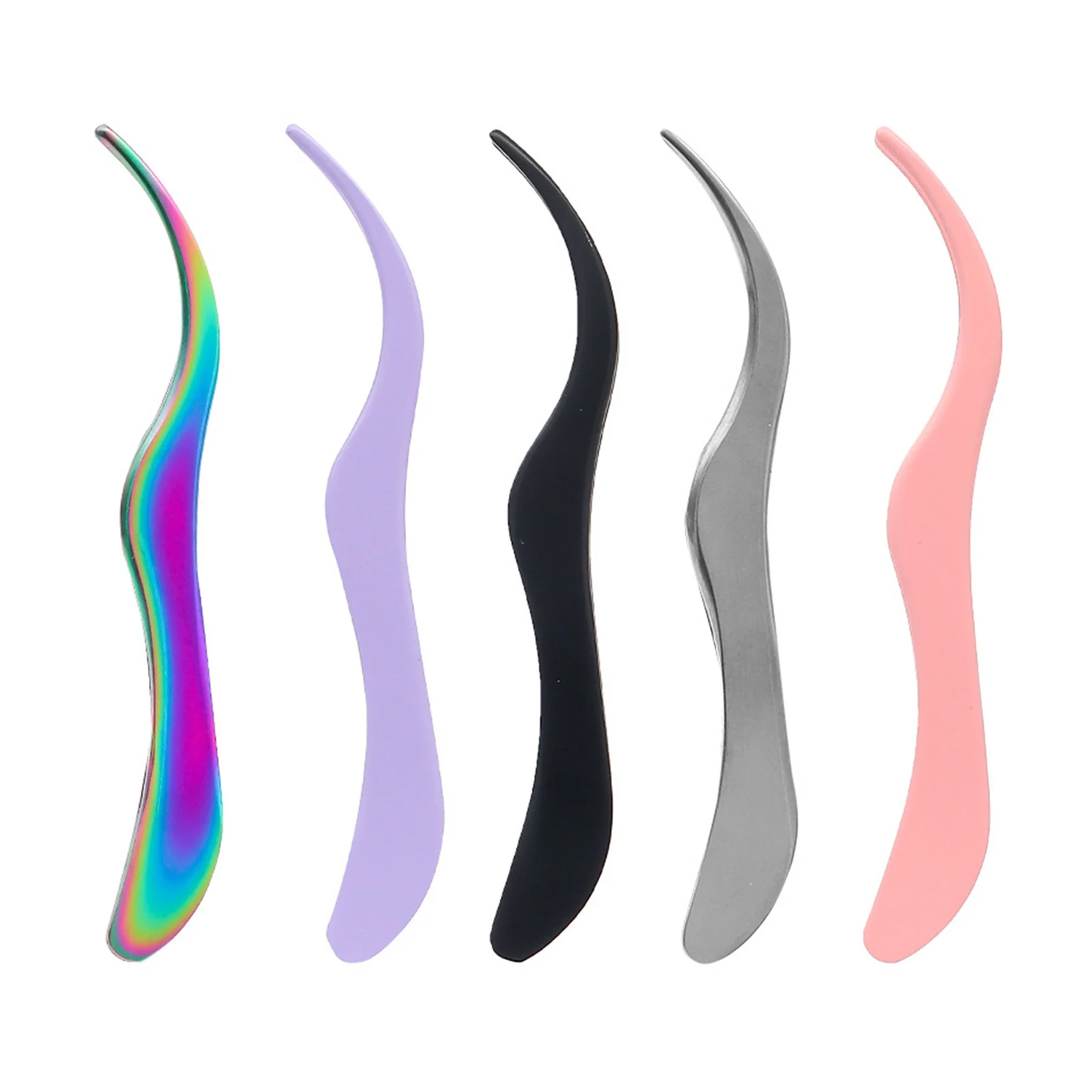 Stainless Steel Eyelash Tweezers High-quality Curved Round Tip Design for Professional Salon Lash Extension Application Tools