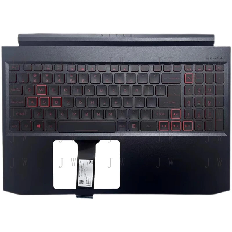 DDJ   Palmrest for ACER Nitro 7 AN715-51 AN715-54EW N18C3 6B.Q5GN2.001 w/ US Keyboard