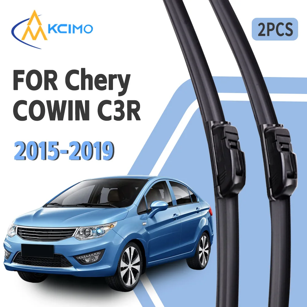 

For Chery COWIN C3R 2015-2019 U Type Wiper Blades Soft Rubber High Clear Easy Installation All Seasons Car Windshield