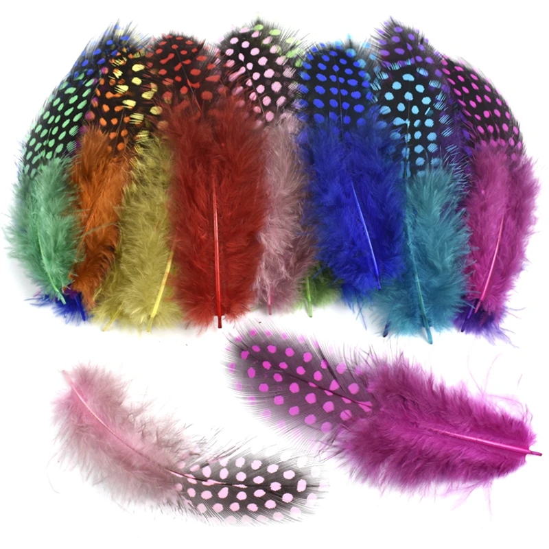 

Natural Colored Guinea Fowl Feathers Pheasant Hat Jewelry Creation Handicraft Accessories Dream Catcher Small Feather Decorative