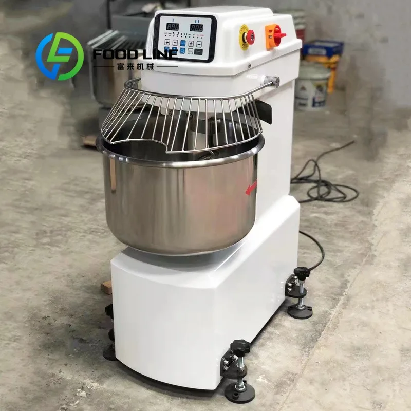 75/100/125kg French Bread Bakery Machine Tipping Bowl Lifting Industrial Dough Mixer Flour Spiral Mixer With Removable Bowl Self