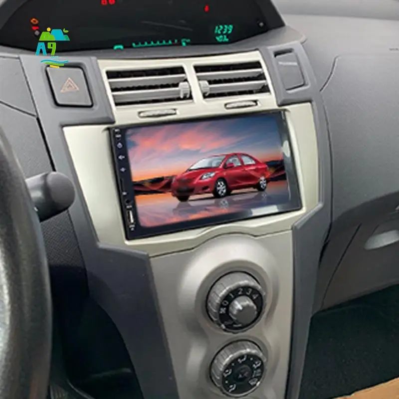 

A09E-2 Din автомобильный радиоприемник, запасные части для Toyota Yaris Vitz Platz 2005-2011, комплект приборной панели MP5, стерео DVD-адаптер, рамка панели